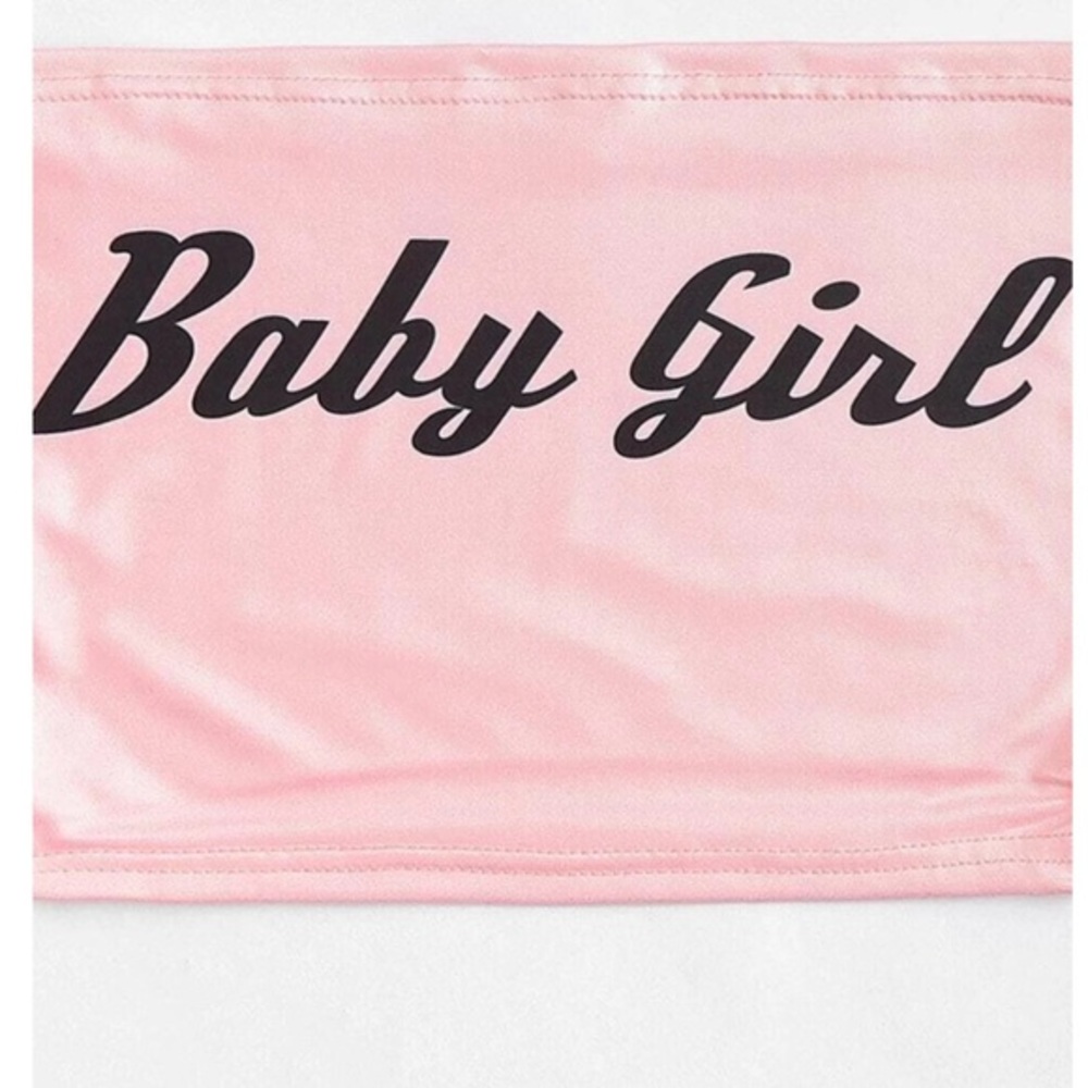 Baby‎ Girl Pink Graphic Tube Top Size Small